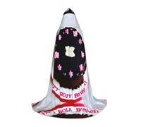 WBQLSL Mantello con cappuccio per cosplay | Torta al cioccolato nero M stampa - Puntello per costume da palcoscenico di ruolo