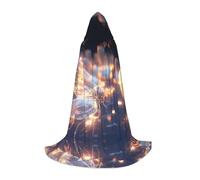 WBQLSL Mantello da mago con motivo a mosche rosa, adatto per cosplay di adulti e ragazzi, gamma completa S, M, L