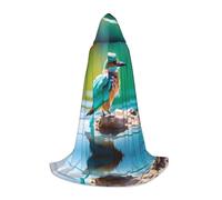 WBQLSL Mantello da mago con motivo uccello laguna, adatto per cosplay di adulti e adolescenti, gamma completa S, M, L