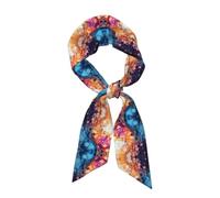 WBQLSL marmorizzazione multicolore Le fasce per capelli delle donne e le sciarpe alla moda possono essere utilizzate come accessori di abbigliamento, cinture o foulard.