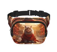 WBQLSL Marsupio con stampa di Città Proibita e gatti, elegante borsa a tracolla, leggera borsa sportiva da viaggio