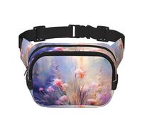 WBQLSL Marsupio elegante con illustrazione botanica con motivo giardino, borsa sportiva da viaggio leggera, impermeabile e resistente all'usura