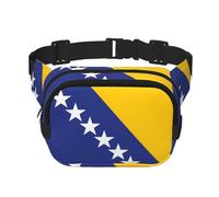 WBQLSL Marsupio elegante con motivo bandiera della Bosnia ed Erzegovina, borsa sportiva da viaggio, leggera, impermeabile e resistente all'usura