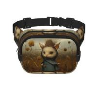 WBQLSL Marsupio elegante con motivo eremita, leggero, da viaggio, sportivo, impermeabile e resistente all'usura