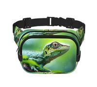 WBQLSL Marsupio elegante con motivo lucertola, leggero, da viaggio, sportivo, impermeabile e resistente all'usura