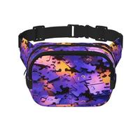 WBQLSL Marsupio elegante con motivo puzzle, leggero, da viaggio, impermeabile, resistente all'usura