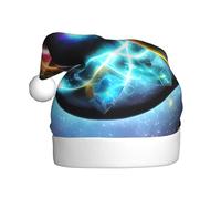WBQLSL Meraviglioso cappello di Babbo Natale stampato, decorazione per feste di Natale/Capodanno, cappello da spettacolo teatrale