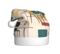WBQLSL Mid Century Modern Adult Christmas hat, 15.6 "alto peluche cappello di Natale, cappello decorativo unisex, Babbo Natale festa di Halloween