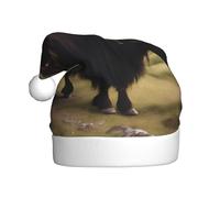 WBQLSL Mighty Highland Yak Cappello di Babbo Natale stampato, decorazione per feste di Natale, festa di Capodanno, accessorio interattivo