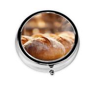 WBQLSL Mini scatola per medicinali con tre scomparti, piccola scatola rotonda per medicine, portatile