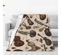 WBQLSL Musical Instruments World Prints Coperta in flanella ultra morbida, una coperta per casa, viaggi e attività all'aria aperta, 127 x 101,6 cm