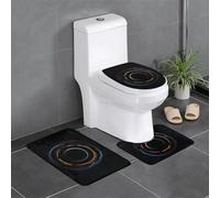 WBQLSL Mysterious Cosmic Black Holes Set di tappetini (3 pezzi) - tappetino antiscivolo per bagno, camera da letto, cucina