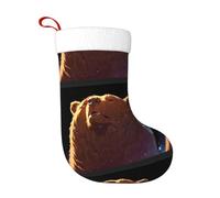 WBQLSL Orso bruno con testa sollevata Creative Holiday Socks per adulti, Natale Capodanno Party Ornamenti calzini decorativi, 45 × 28 cm calzini di Natale