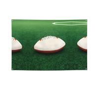 WBQLSL Pallone da rugby bianco stampato festone 119,4 x 180,3 cm per compleanno/Natale/laurea/anniversario