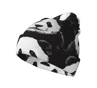 WBQLSL Panda Pareto Chart Questo cappello lavorato a maglia stampato presenta un berretto casual perfetto per campeggio ed escursionismo fornendo calore e comfort nero