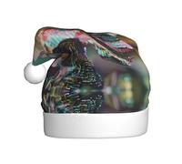 WBQLSL Pbosuysk Cappello da Babbo Natale stampato, decorazione per feste di Natale/Capodanno, cappello da spettacolo teatrale