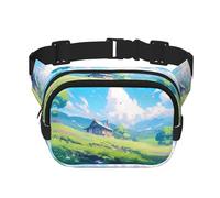 WBQLSL Peak Building ha stampato la borsa della vita, borsa a tracolla elegante, borsa leggera del petto di sport di viaggio