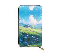 WBQLSL Peak Building Pochette lunga in pelle con portamonete con cerniera e 12 scomparti per carte di credito, portafoglio per contanti da viaggio leggero