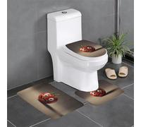 WBQLSL personificationTomatoBathroom tappetino antiscivolo Set camera da letto tappetino vasca da bagno decorazione casa peluche tappeto