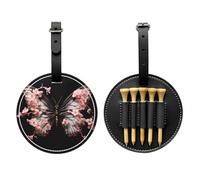 WBQLSL Petal Bloom Butterfly - Borsa per tee da golf con stampa alla moda, design leggero per riporre rapidamente il tee