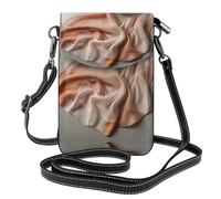 WBQLSL Piccola borsa a tracolla per telefono cellulare con chiusura magnetica a scatto, antifurto, stampa sciarpa di seta, pelle PU