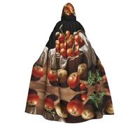 WBQLSL Piccoli pomodorini Mantello con cappuccio per Halloween per adulti, perfetto per Halloween, feste in costume e cosplay.