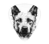 WBQLSL Plettri per chitarra a forma di testa di cane astratto (sottile/medio/spesso) adatti a tutti i tipi di strumenti a corda,
