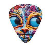 WBQLSL Plettri per chitarra Art Doodle Cat (sottili/medio/spesso) adatti a tutti i tipi di strumenti a corda,