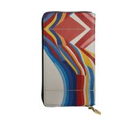 WBQLSL Pochette lunga in pelle di colore ibrido con portamonete con cerniera e 12 scomparti per carte di credito, portafoglio per contanti da viaggio leggero