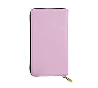 WBQLSL Pochette lunga in pelle rosa Cherry Blossom con portamonete con cerniera e 12 scomparti per carte di credito, portafoglio per contanti da viaggio leggero