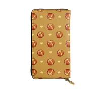WBQLSL Portafoglio in pelle portatile, 19,1 x 10,4 cm, con scomparto segreto, per proteggere la privacy personale, motivo pane al burro