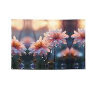 WBQLSL post giorno di pioggia fiore stampato festa banner 119,4 x 180,3 cm per compleanno/Natale/laurea/anniversario