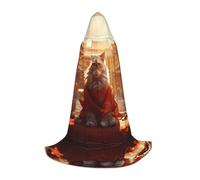 WBQLSL Proibita Città e gatti con motivo S Wizard Cape, adatto per adulti e ragazzi Cosplay, gamma completa S, M, L