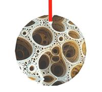 WBQLSL Questo ciondolo rotondo in vetro rotondo stampato reticolo Fractal è perfetto per Natale, Halloween e altre decorazioni natalizie.