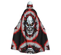 WBQLSL Red and Black Evil GhostPrinted Halloween mantello, mantello con cappuccio per feste in maschera, feste di carnevale o costume cosplay