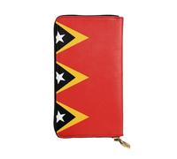 WBQLSL Repubblica Democratica di Timor Est portafoglio in pelle con cerniera, 19,1 x 10,4 cm, pochette lunga più scomparti e grande capacità, un buon regalo per gli amici