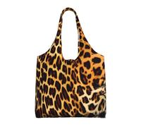 WBQLSL Righe su leopardi Borsa a tracolla - comoda da trasportare, adatta per shopping, lavoro e studio, nero, taglia unica