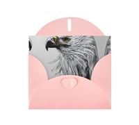 WBQLSL Schizzo di un'aquila rosa biglietti per le vacanze, perfetti per compleanni, matrimoni e biglietti di Natale