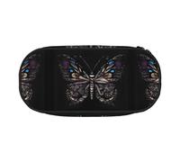 WBQLSL Science Butterfly, astuccio per cancelleria con stampa a più scomparti, astuccio portatile per studenti