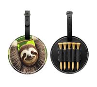 WBQLSL Simpatico bradipo alla moda stampato tee da golf borsa - design leggero per riporre rapidamente tee