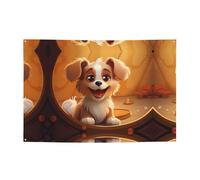 WBQLSL Simpatico cucciolo stampato banner per feste 119,4 x 180,3 cm per compleanno/Natale/laurea/anniversario