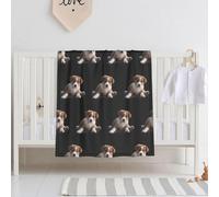 WBQLSL Simpatico Papa Dog Pattern Baby Coperta 76,2 x 101,6 cm Culla Pisolino Coperta Regalo Neonato