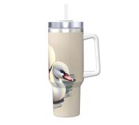 WBQLSL Simpatico piccolo cigno stampato alla moda Ice Cup (1,134 g) - Coppa super isolante con effetto di isolamento termico e freddo superiore,