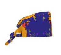WBQLSL Spitting Tongue - Cappello da lavoro traspirante con stampa di cane in stile cartone animato, design a fascia assorbe il sudore, adatto per uomini e donne, nero