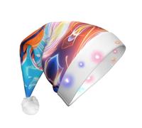 WBQLSL Splendido cappello da festa con stampa a LED con luci LED, adatto per adulti e bambini, accessori per feste di Natale