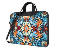 WBQLSL Stampa divertente borsa a tracolla per laptop e valigetta, facile da trasportare per viaggi di lavoro e lavoro, Nero , 13 inch