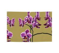 WBQLSL Striscione per feste con bellissime orchidee stampate, 119,4 x 180,3 cm, per compleanno/Natale/laurea/anniversario