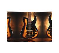 WBQLSL Striscione per feste con chitarra strumentale stampata 119,4 x 180,3 cm per compleanno/Natale/laurea/anniversario