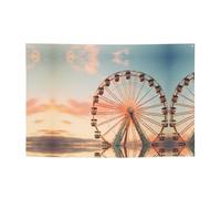 WBQLSL Striscione stampato con ruota panoramica bel cielo 119,4 x 180,3 cm per compleanno/Natale/laurea/anniversario
