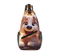 WBQLSL Submarine World, borsa a tracolla da viaggio, perfetta per spostamenti quotidiani, ciclismo, escursionismo e avventure urbane, Cucciolo sorridente, One Size